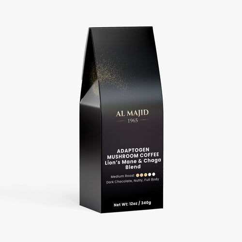 AL MAJID 1965 Adaptogen Mushroom Coffee | Organic Lion’s Mane & Chaga  (Medium Roast)