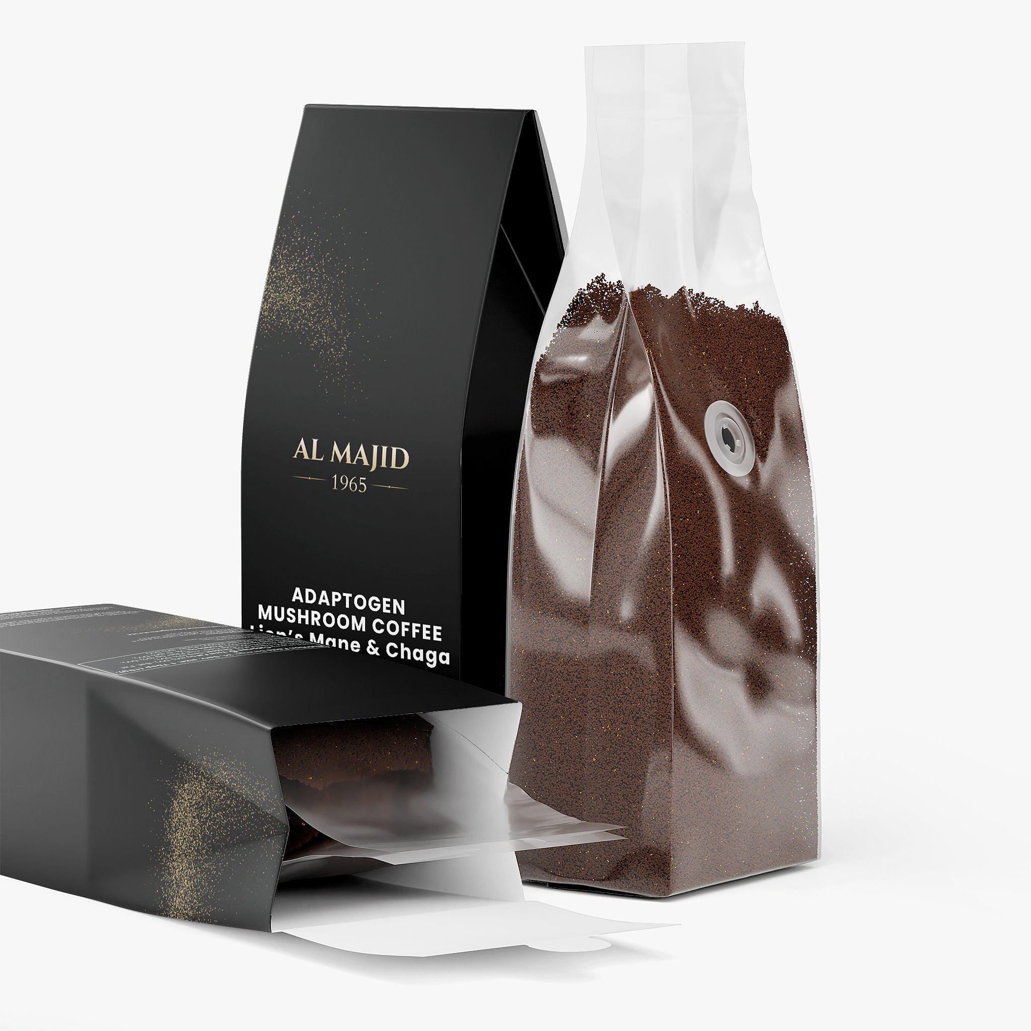 AL MAJID 1965 Adaptogen Mushroom Coffee | Organic Lion’s Mane & Chaga  (Medium Roast)
