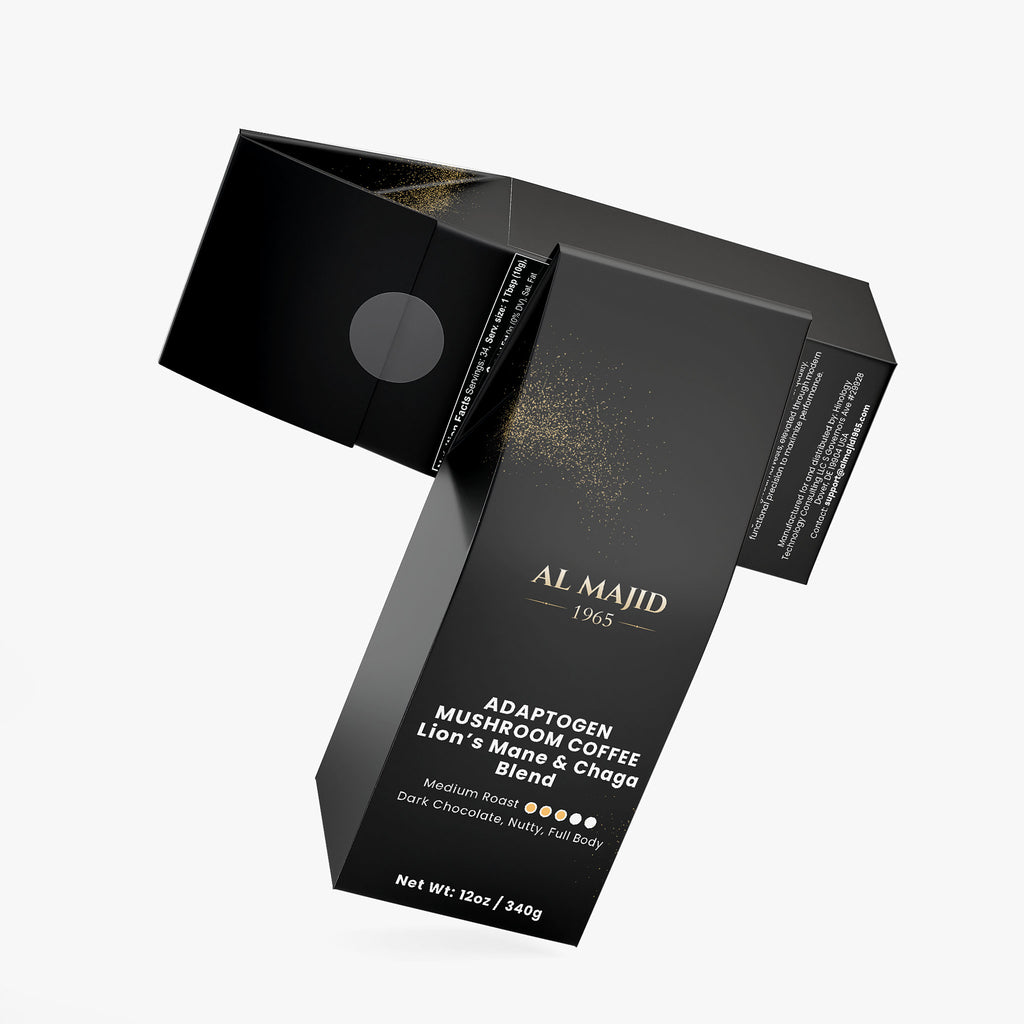 AL MAJID 1965 Adaptogen Mushroom Coffee | Organic Lion’s Mane & Chaga  (Medium Roast)