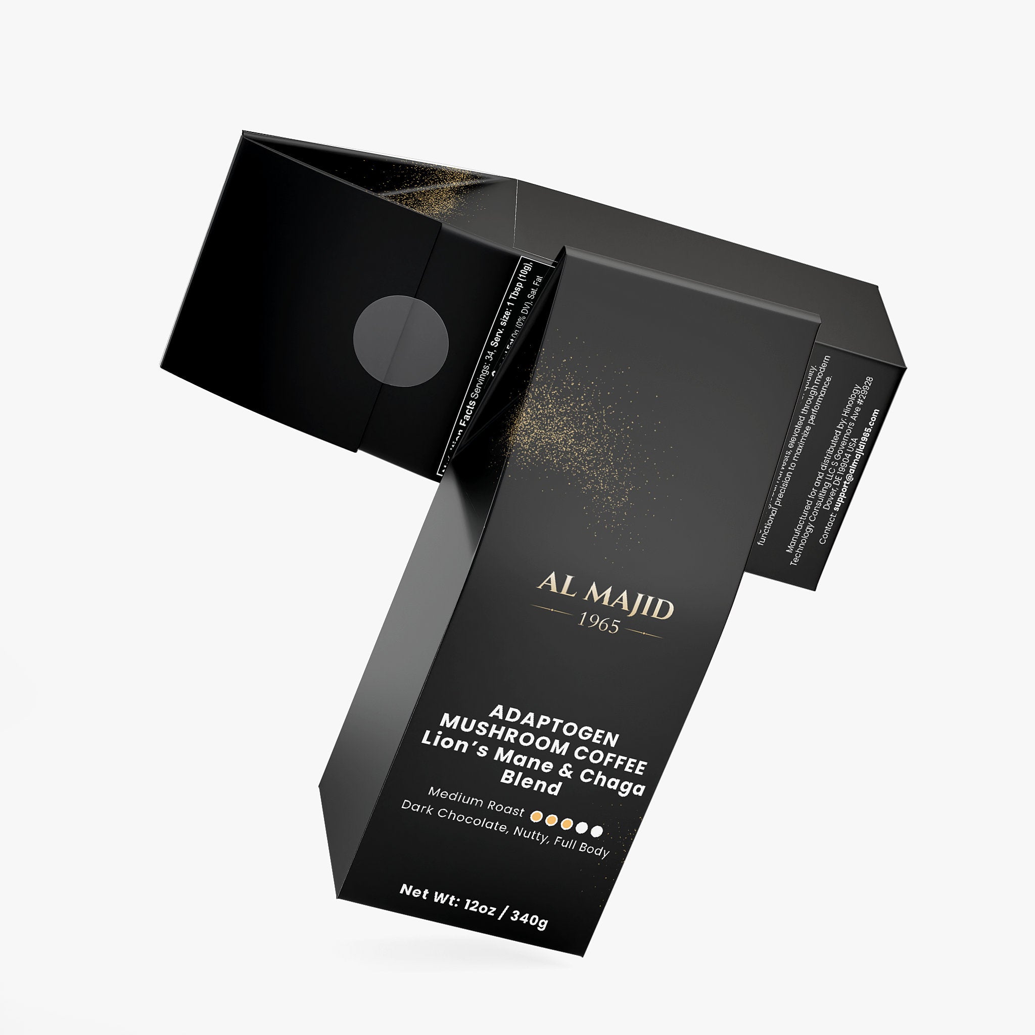 AL MAJID 1965 Adaptogen Mushroom Coffee | Organic Lion’s Mane & Chaga  (Medium Roast)
