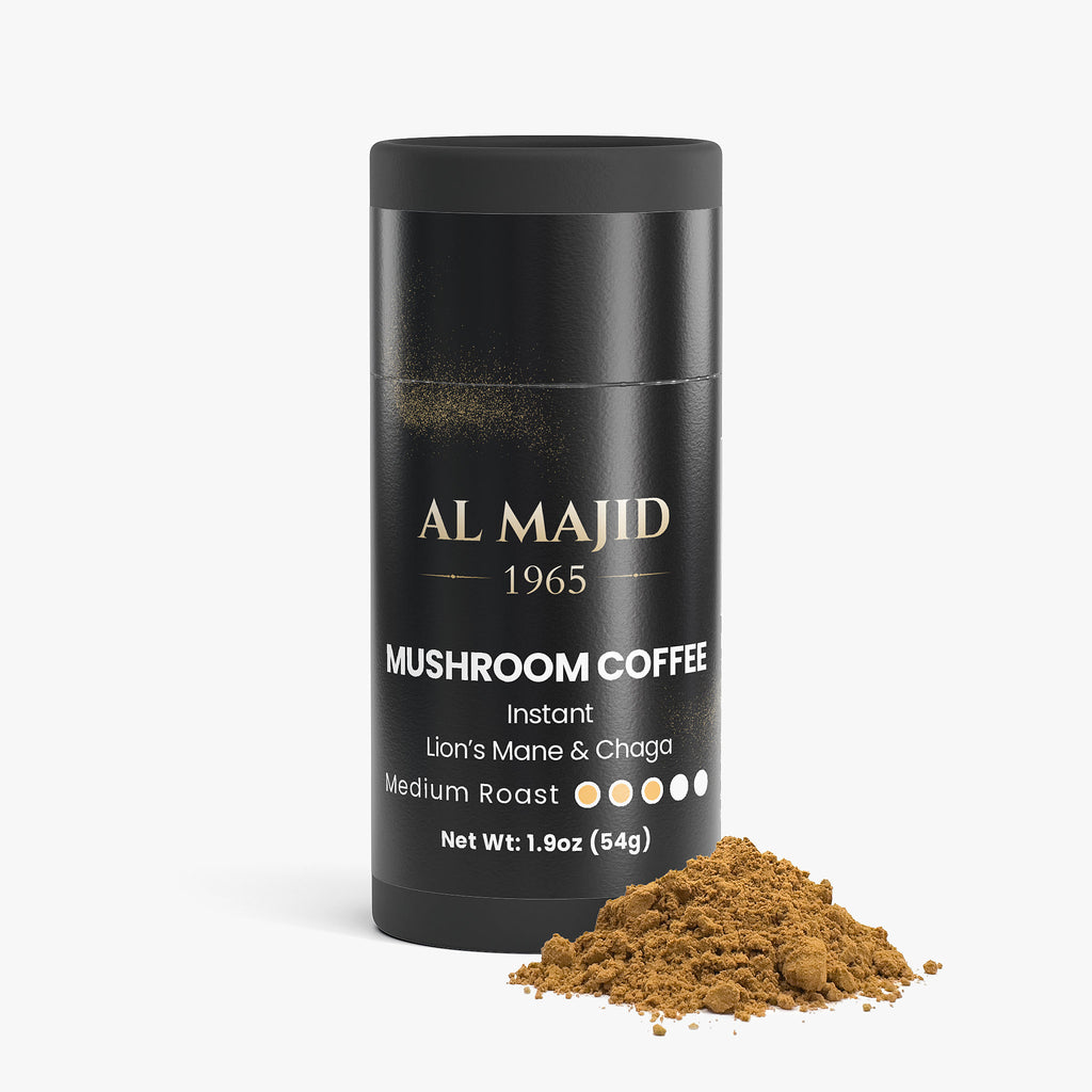 AL MAJID 1965 Instant Mushroom Coffee | Organic Lion’s Mane & Chaga (Medium Roast)