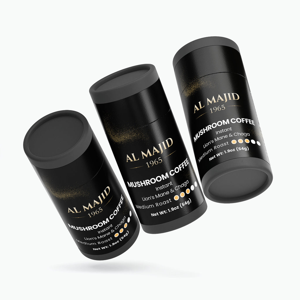 AL MAJID 1965 Instant Mushroom Coffee | Organic Lion’s Mane & Chaga (Medium Roast)